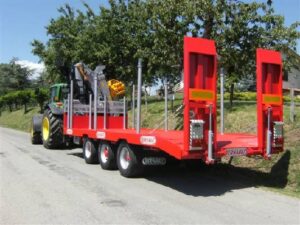 Rimorchi agricoli - Trasporto cingolati rotoballe 3 assi ravvicinati - PT407GA